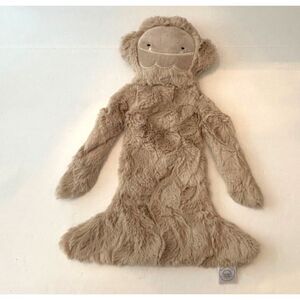 Slumberkins Sunkissed Bigfoot Plush Snuggler Security Blanket Tan Yeti Lovey